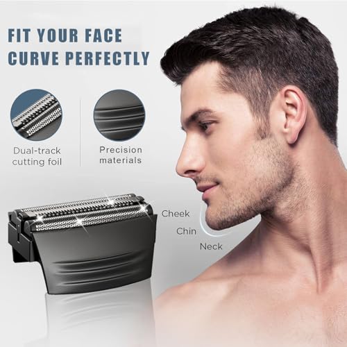 Shaver Replacment Heads,Shaver Replacment Foil Compatible with Remington - color: Black