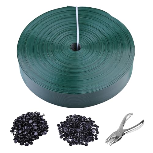 Chain Link Fence Tape,250ft×1.85in, Fence Privacy Strip, Green,One Hole Punch&200 Fasteners, Suitable for Terraces, Patio, Gates, Swimming Pool - color: green