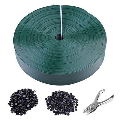 Chain Link Fence Tape,250ft×1.85in, Fence Privacy Strip, Green,One Hole Punch&200 Fasteners, Suitable for Terraces, Patio, Gates, Swimming Pool - color: green