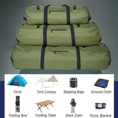 Arxus Duffle Bag 30L/50L/90L Long Travel Bag for Baseball Bat Tent Large - color: Green, size: 90L