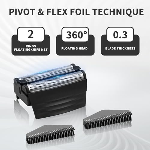 1PACK（BLACK）Shaver Replacement Foil Compatible with Remington TITANIUM-X Flex & Pivot Foil and Cutter F5800 & F7800,Shaver heads Fit for Remington F4900,F5800,F7800