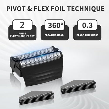 1PACK（BLACK）Shaver Replacement Foil Compatible with Remington TITANIUM-X Flex & Pivot Foil and Cutter F5800 & F7800,Shaver heads Fit for Remington F4900,F5800,F7800