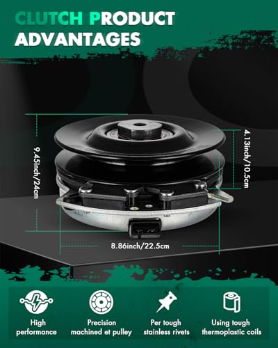 SCITOO Lawnmower PTO Clutch Fit for John Deere for Scotts GY20108 GY20652 - style: GY20652