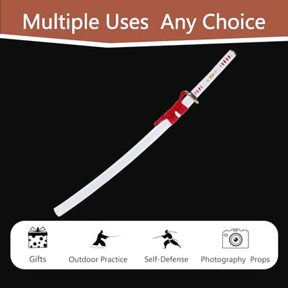 Handmade Sharp Katana, Traditional Clay Tempered 1060/9260/T10 Steel, Full Tang Real Katana Sword, Authentic Japanese Craft Samurai Sword - color: Dragon Red