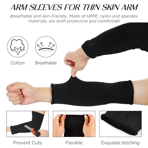 Neer 4 Pair Protective Arm Sleeves Cover,11.8 Inch,Black - color: Black, size: 11.8 Inch