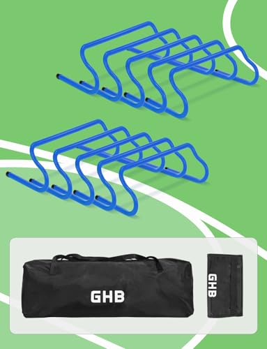 GHB Agility Hurdles 8" Speed Agility Training Hurdles - size: 10 Pack-Blue