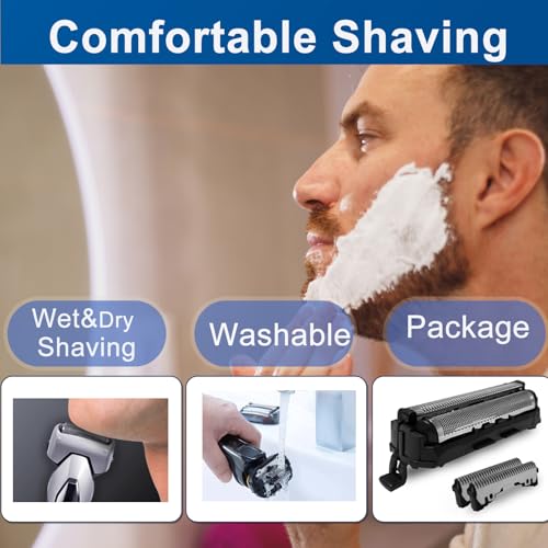 Replacement Foil and Blades Kit Compatible with Panasonic Arc 3 ES9013,ES9087 Outer Foil & ES9068 Inner Blades - Fits ES-ST2T, ES-LT41, ES-LT71, ES-ST25 Series Shavers