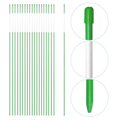 Anley 20 Pack 48" Reflective Driveway Markers, Snow Stakes with Fiberglass Pole & Hammer Cap - 4 Ft High Visibility Safety Markers Reflective Strip for Snow Plowing and Landscape (1/4" Dia, Green) - color: Green