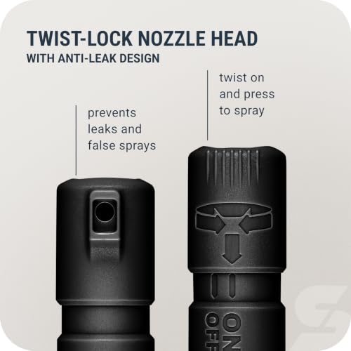 SABRE Mighty Discreet Pepper Spray with Snap-Clip Keychain - Pocket Size for Running, Walking, Keys & Travel, Fits in Small Bags & Purses, Max Strength Self Defense, UV Dye, 12 ft Range, 0.18 fl oz - color: Black