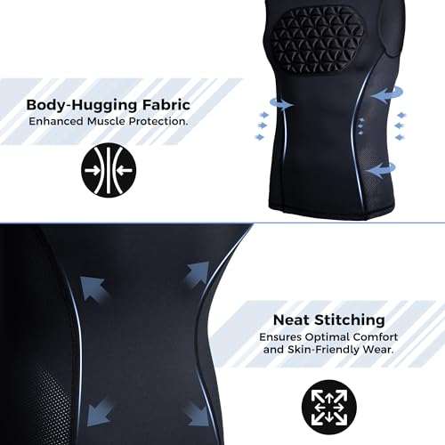 Adult Baseball Chest Protector Padded Compression Shirt - color: Grey/White, size: Medium