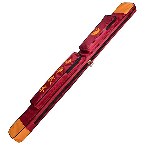 ZooBoo Tai Chi Sword Bag- Martial Arts Shoulder Case for Blades Nandao - color: Red, size: Single Layer