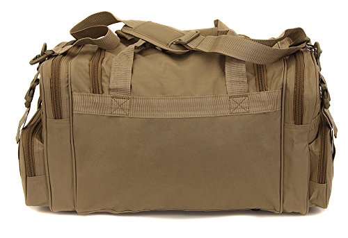 Mens Large 22" Inch Tan Duffel Duffle Military Molle Tactical Gear Shoulder Strap Travel Bag