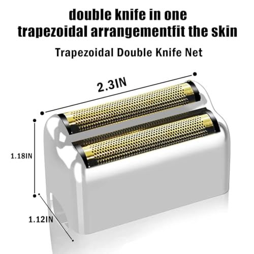 Shaver Replacement Foil and Cutters compatible with BaBylissPRO Barberology Double FXFS2 (4PC Silver) - color: 4PC Silver