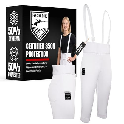 Womens Fencing Pants 350N, Novus Breathable Lightweight Stretch Knickers for Foil Epee & Saber Competition Ready - size: 36 Regular