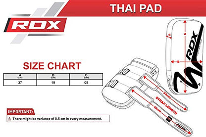 RDX MMA Thai Pad for Target Training, Convex Skin Leather Curved Kickboxing Strike Shield, Coaching Boxing, Muay Thai, Martial Arts, Karate, Taekwondo, Punching