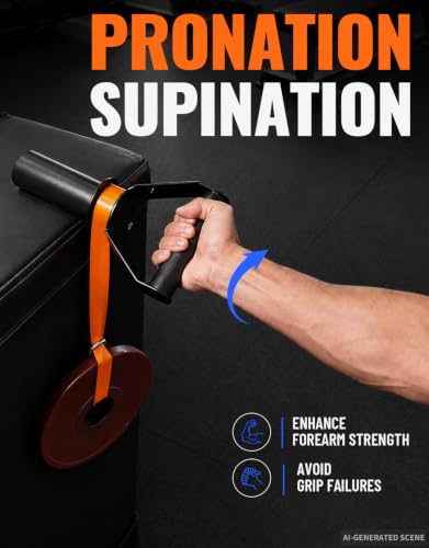 Fitarc Forearm Wrist Strengthener Grip Strength Trainer - color: 2" Forearm Crul Bar