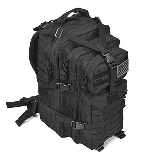 REEBOW GEAR 38L Tactical Backpack for Men 3 Day Military Bug Out Bag Black - color: Black