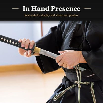 1045 Katana, Hand Forged Full Tang Japanese Sword | Classic Tsuba Series - color: Black