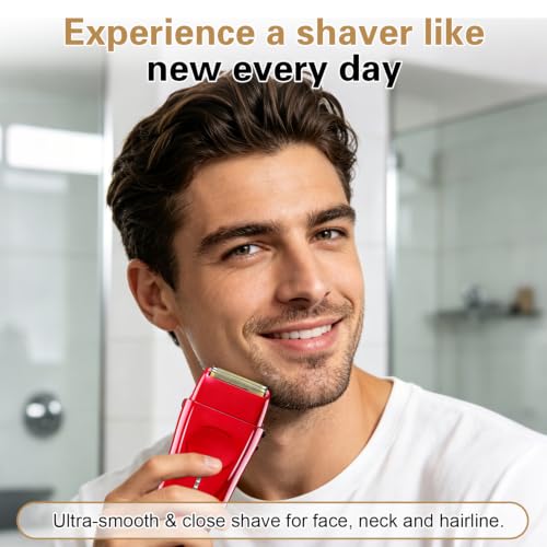 Replacement Head Compatible with BaByliss FX3 Foil Shaver - 2 Pack Red