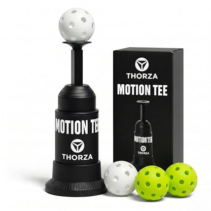 Thorza Tee Popper Motion Tee, Solo Baseball Training System with 4 Durable Balls for Hitting Practice, Swing Training, Batting Accuracy and Hand-Eye Coordination