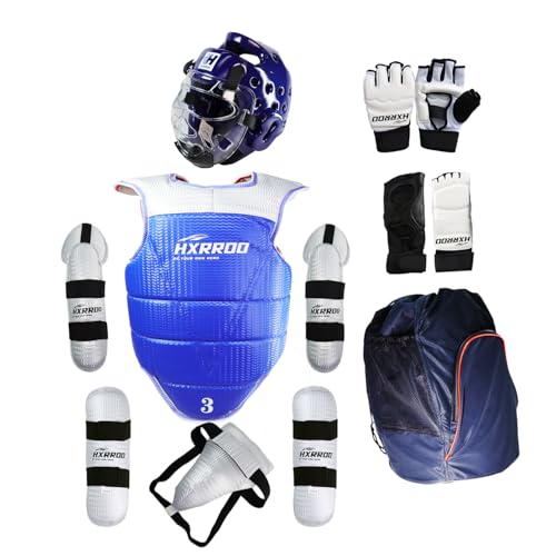 13 pcs Taekwondo Sparring Gear Set Ultimate Protective Gear for Taekwondo Karate Trainer Youth Adult - color: blue, size: 3#
