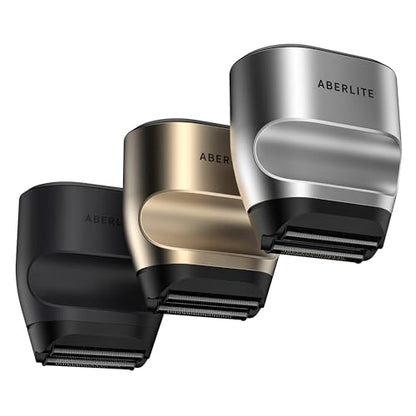 Aberlite Touch 2 Foil Head Shaver Replacement Inner Blade + Outer Foil Set (Black DLC coating) (2 x 2-piece set) (Maximum Performance) (Black Diamond) - color: Black Diamond