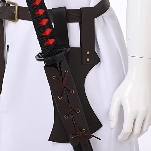 BLESSUME Medieval Knight Belt with Sword Frog Holster Rapier Scabbard Holder 1pc - color: Brown 13
