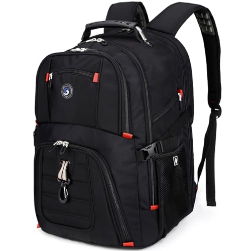 SHRRADOO Extra Large Travel Laptop Backpack for Men, Work College Backpacks - color: Black