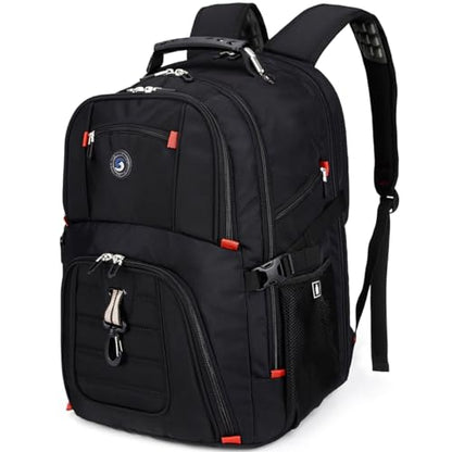 SHRRADOO Extra Large Travel Laptop Backpack for Men, Work College Backpacks - color: Black