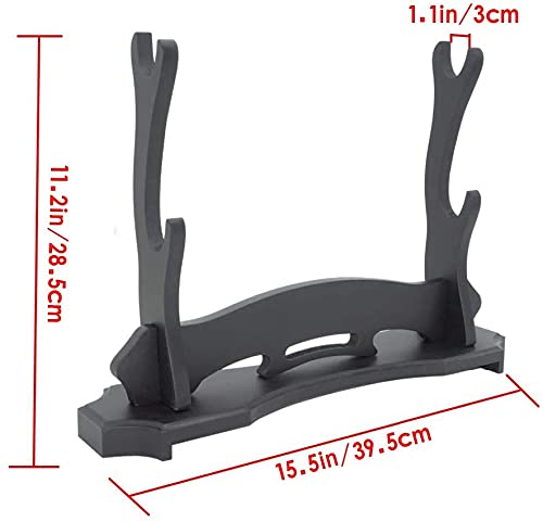 House Treasure Assembly Samurai Sword Katana Wakizashi Tanto Support Holder Stand 2 Layer… - color: 2Layers without words
