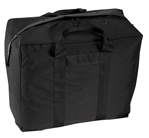 Rothco Enhanced Aviator Kit Bag - Heavy-Duty Outdoor Gear Carry Bag for Additional Storage, Black - color: Black
