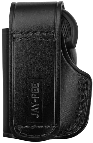 JAY-PEE 911 Leather Rescue Tool Holder Seat Belt Cutter Knife Pouch Holder Fits on duty Belts for Corrections Prison Guards and First Responders, Leather Knife Holder (KNIFE NOT INCLUDED) - style: Leather Holder