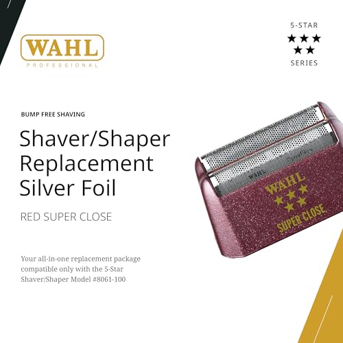 Wahl Professional Shaver Shaper Foil, Super Close, Silver, Model 07031-400
