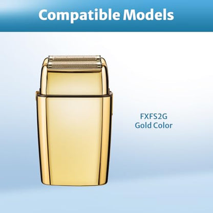 FXFS2 Foil Shaver Replacement Foil Compatible with Babyliss Foil Shaver FXFS2, Gold Color, 2Pack - color: Gold 2 Pack