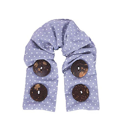 LOFBAZ Strap Holder with Buttons for Hook Face Covering Extender Adjustable Protection Reusable Washable Straps Polka Dots Gray OS - color: Polka Dots Gray