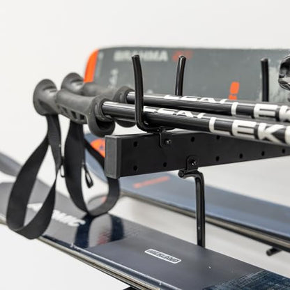 StoreYourBoard Ski and Snowboard Wall Mount, Ski Rack, Holds 4 Pairs