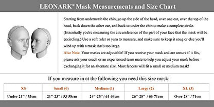 LEONARK Fencing Foil Mask Fencing Helmet CE 350N Certified National Grade Masque - Fencing Protective Gear - color: Blue, size: Small