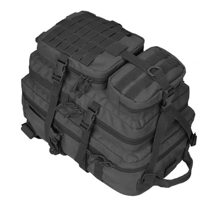 REEBOW GEAR Travel Tactical Backpack Outdoor 3 Day Rucksack Bag for Men - color: 09 Black