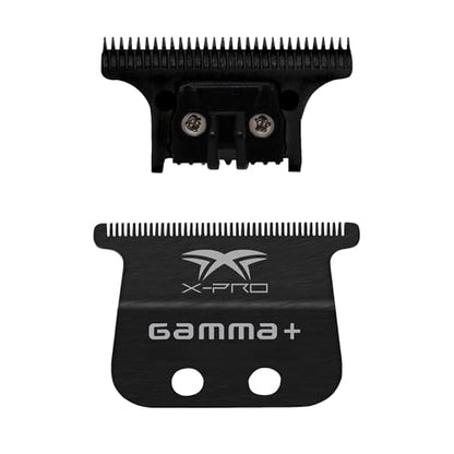 GAMMA+ Hair Trimmer Fixed Moving Blade Replacement Professional Grade - style: X-Pro Black Diamond Carbon DLC Wide / The One DLC