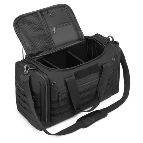 45L Large Duffle Bag for Men & Women - Military Tactical Gym Bag for Travel - color: Black, size: 45L