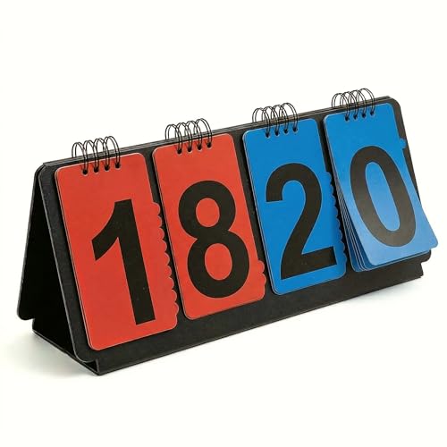 Tabletop Scoreboard Flipper, Manual Score Keeper - color: Black