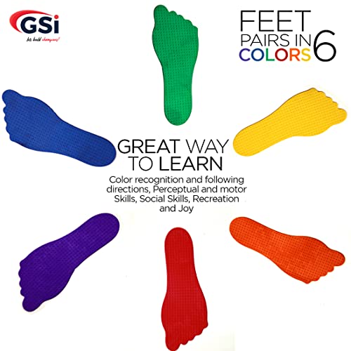 GSi Non-Slip Floor Spot Markers for Sports, Therapy & Classroom - size: 2.⁠ ⁠Feet