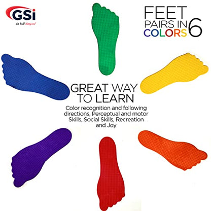 GSi Non-Slip Floor Spot Markers for Sports, Therapy & Classroom - size: 2.⁠ ⁠Feet