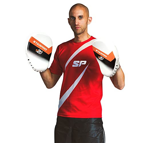 Starpro Boxing Pads – Ventilated Hook & Jab Training Mitts for Muay Thai Kickboxing MMA - color: Orange