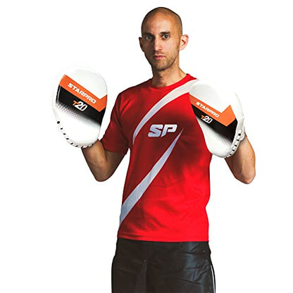 Starpro Boxing Pads – Ventilated Hook & Jab Training Mitts for Muay Thai Kickboxing MMA - color: Orange