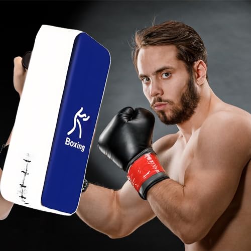 LuiceABC One Karate Taekwondo Boxing Kick Punch Adjustable Soft Shield Durable Training Pad for Boxing, Training and Protecting Your Palm, Wrist and Decreasing The Shock - color: Blue