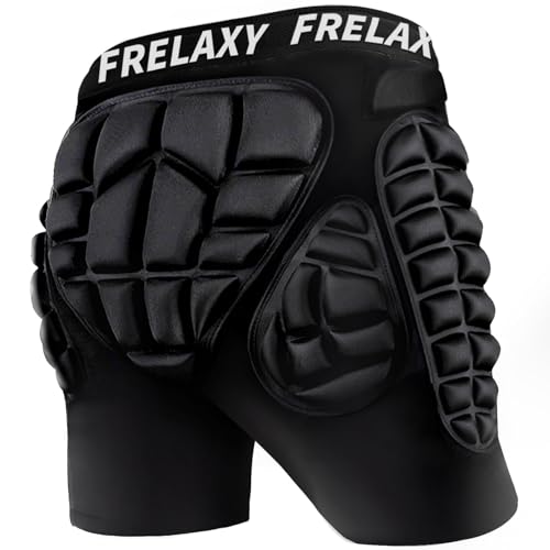 Frelaxy 3D Protective Butt Pads Padded Shorts for Snowboard, Ski and Skate, Crash Pad Impact Gear, Protection for Tailbone, Hip, and Butt - size: XX-Large