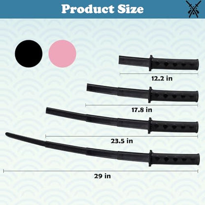 2PCS Plastic 3D Printed Gravity Retractable Samurai Sword Model Toys