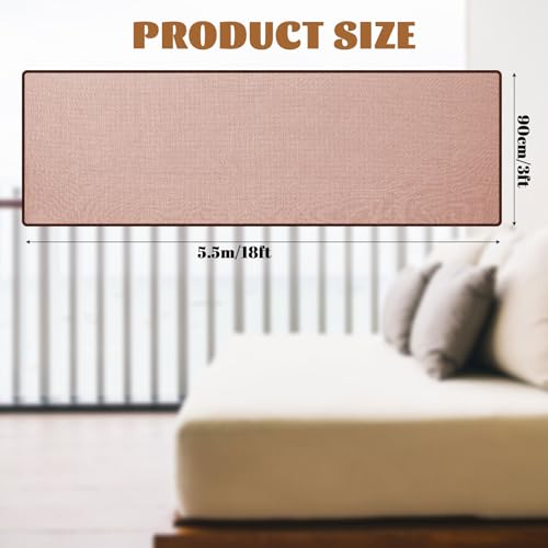 Hosuly Banister Guard Balcony Netting, 18 x 3 ft, Brown, 1 Set - color: Brown, size: 18 x 3 ft