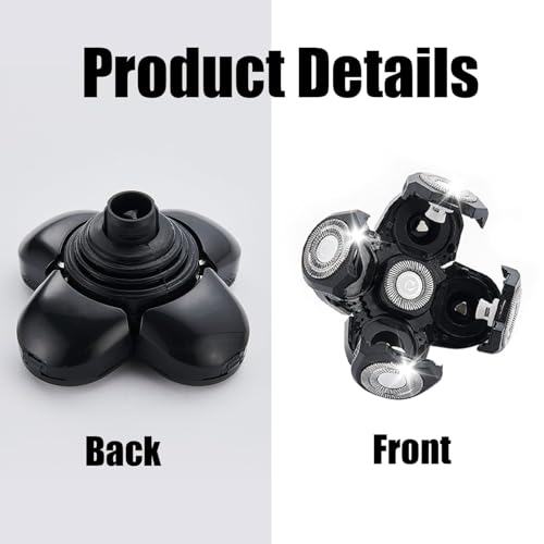 5 Head Shaver Replacement Blades Compatible with Freedom Head Shaver Kit - color: Black